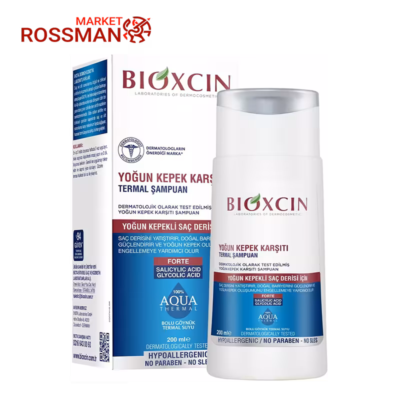 شامپو ضد شوره بیوکسین BIOXIN مدل Aqua Thermal حجم 200 میلیلیتر