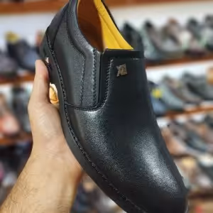 کفش تمام چرم مردانه کشی ساده