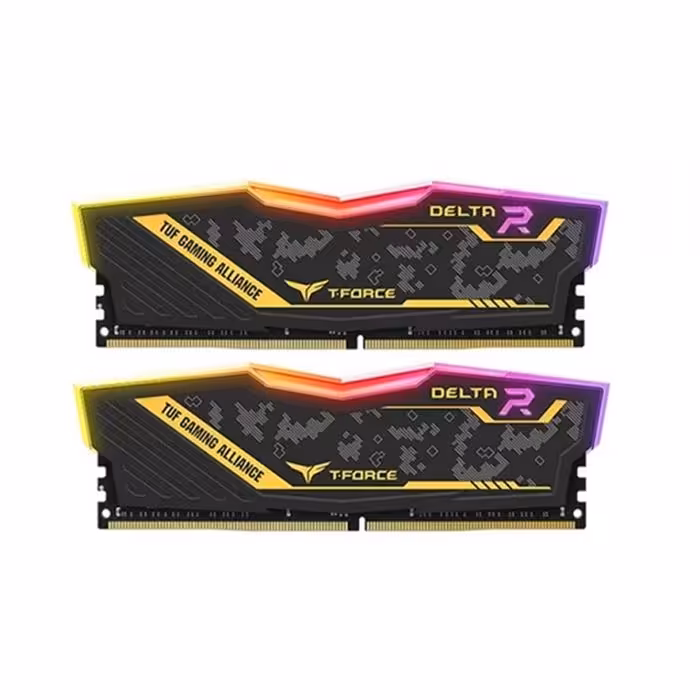 رم کامپیوتر DDR4 دو کاناله 2400 مگاهرتز CL16 تیم گروپ مدل DELTA TUF ظرفیت 32 گیگابایت