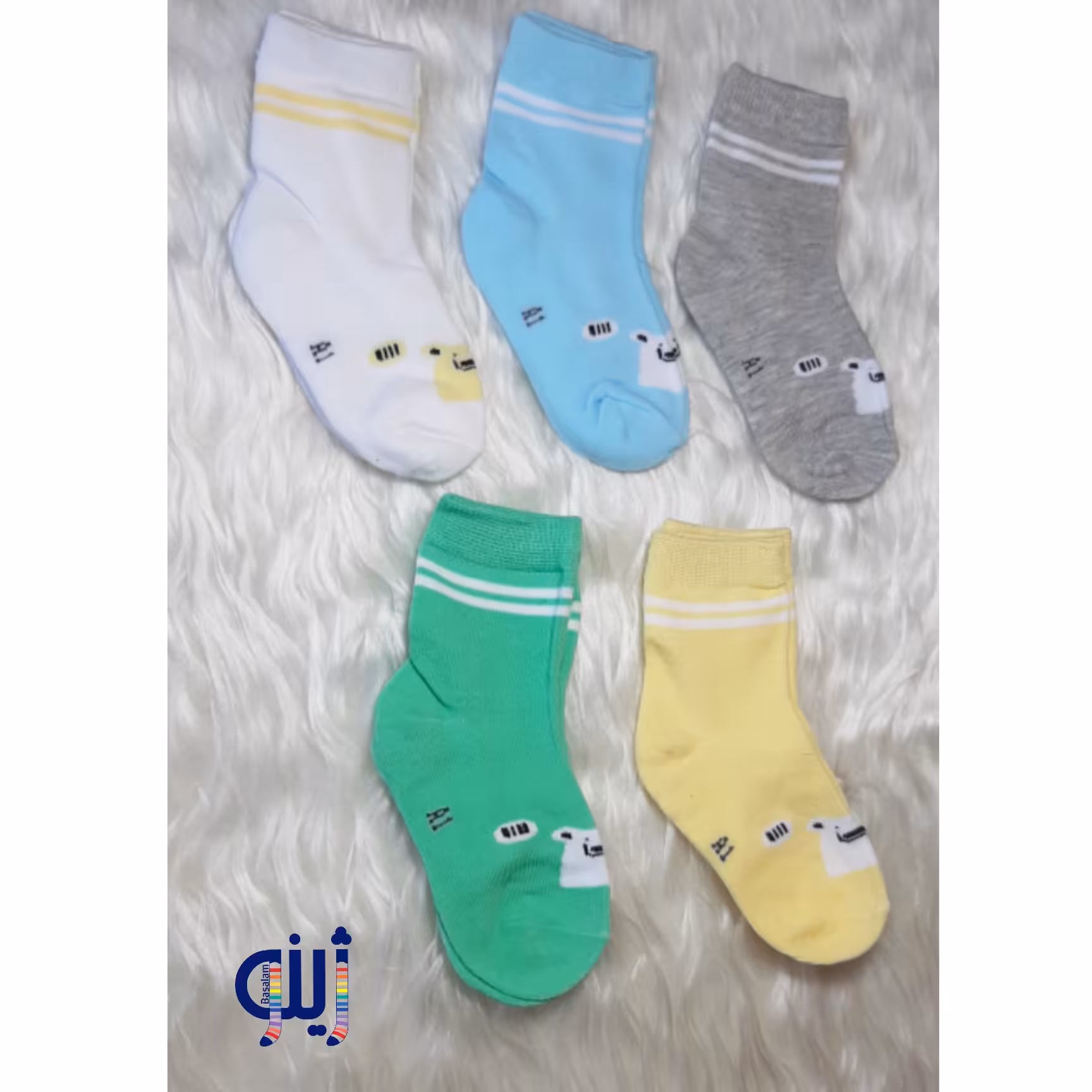 جوراب پسرانه ساق بلند طرح خرس