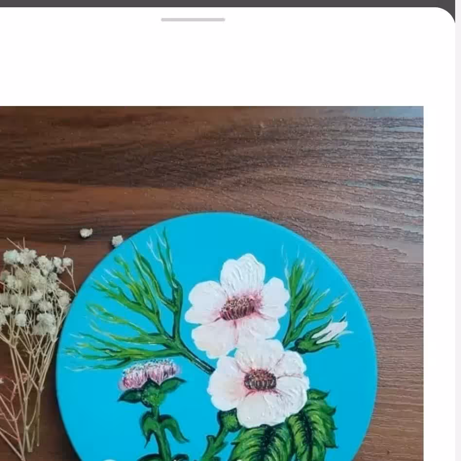 بشقاب دیوارکوب سفال گل بهاری 