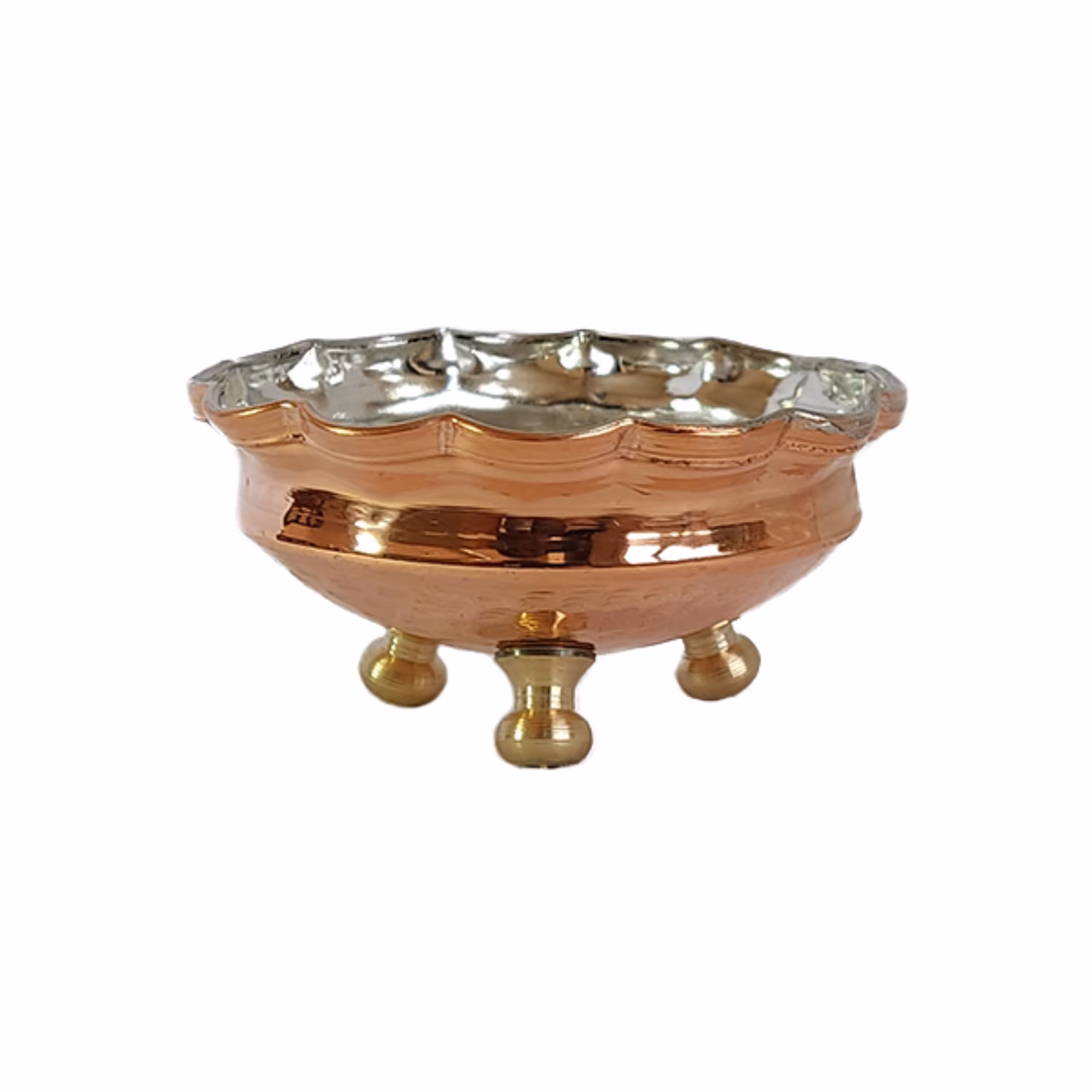 کاسه هفت سین سه پایه برنجی کد ZH249