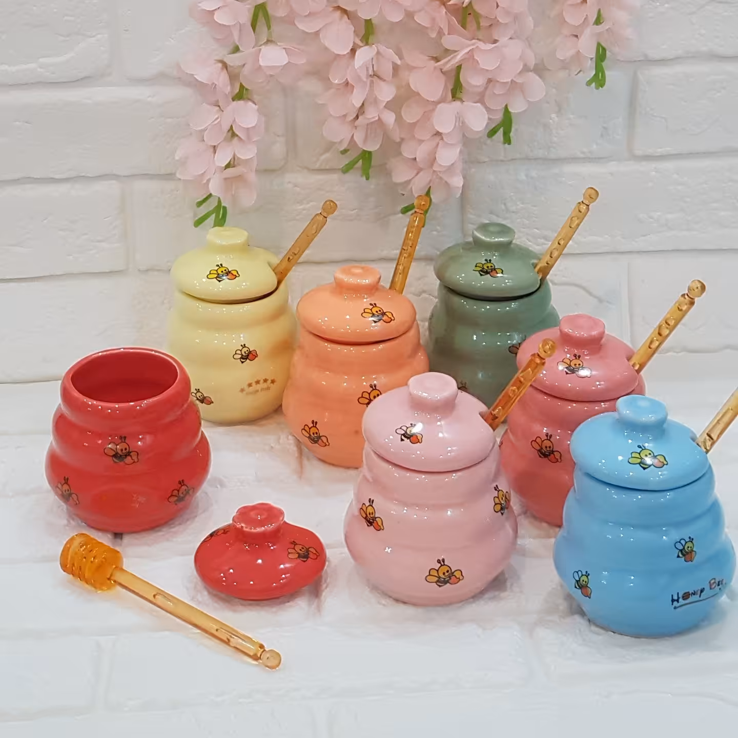 عسل خوری سرامیکی رنگی