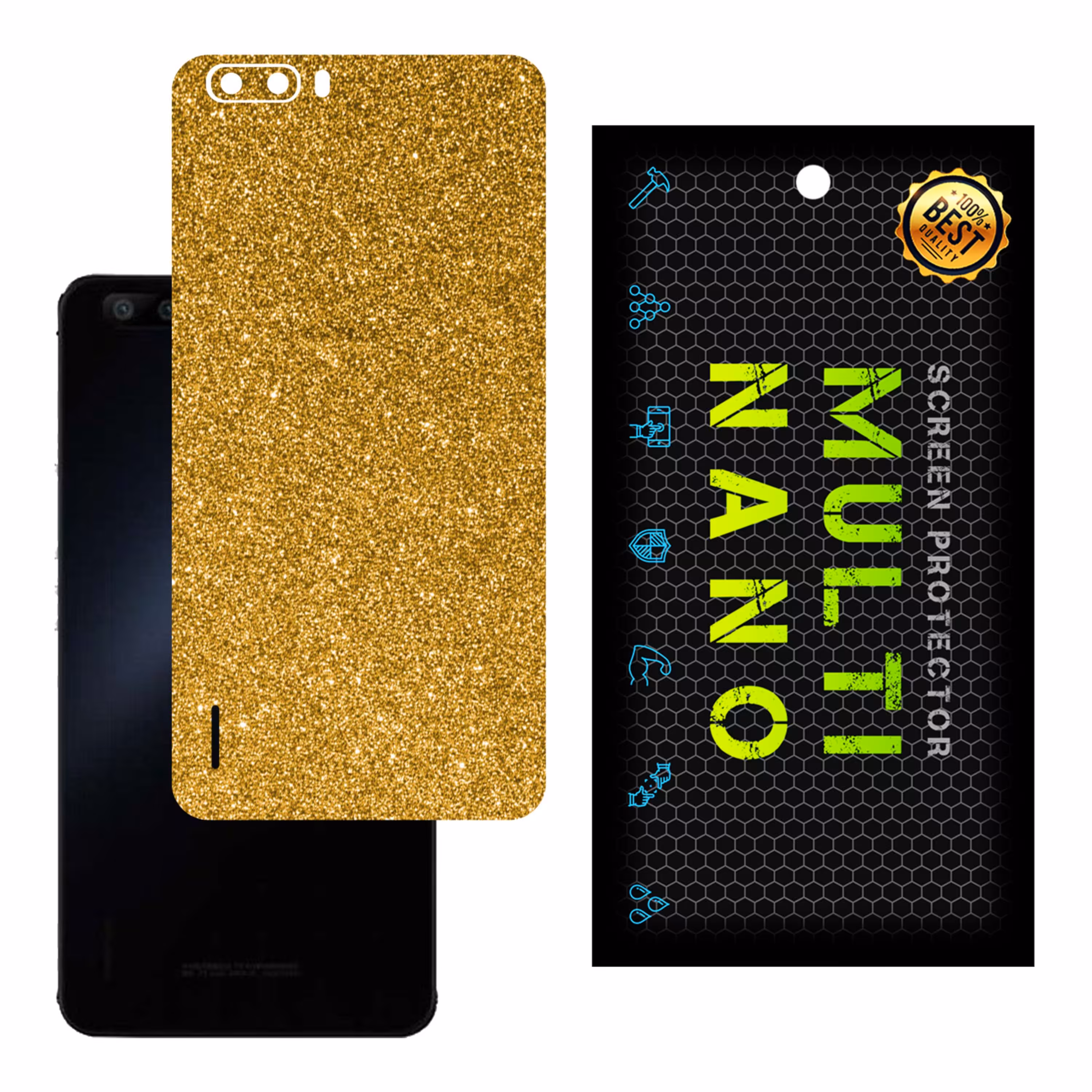برچسب پوششی MultiNano مدل X-G1F-Gold برای پشت موبایل هوآوی Honor 6 Plus