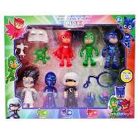 ست فیگور گروه شب نقاب (PJ MASKS) پی جی مسکز مجموعه 6 عددی به همراه اکسسوری