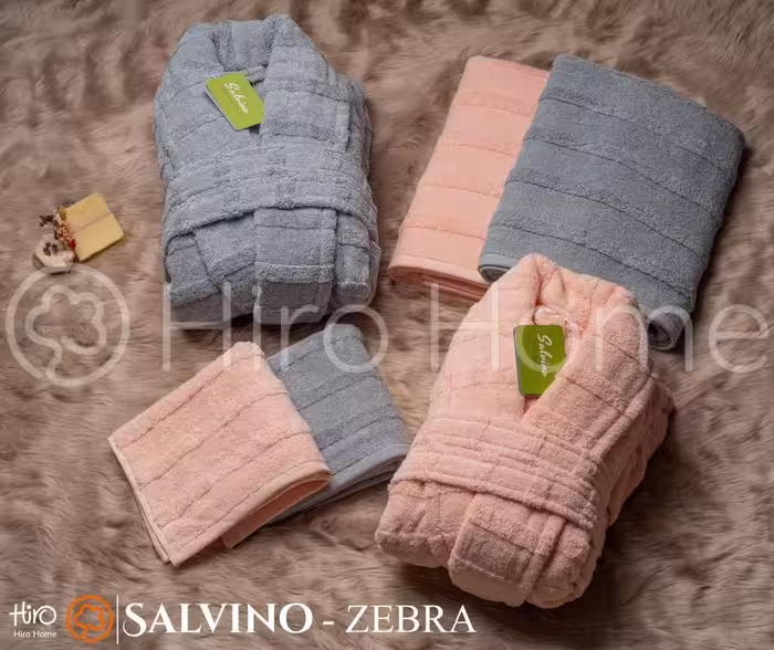 ست حوله عروس و داماد سالوینو طرح زبرا