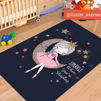 ست اتاق کودک  روتختی پرده و فرشینه  طرح اسپارکل