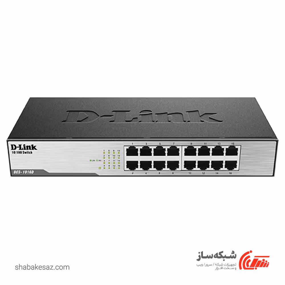 قیمت و خرید سوئیچ شبکه دی لینک D-Link DES-1016D دسکتاپ/رکمونت 16 پورت 10/100Mbps - شبکه ساز