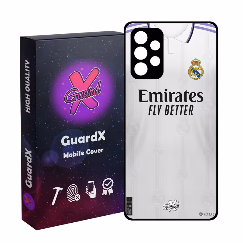 کاور گارد ایکس طرح رئال مادرید مدل Glass10465 مناسب برای گوشی موبایل سامسونگ A32 5G/M32 5G