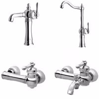 ست4 شیرآلات فاخته مدل بیزانس کروم