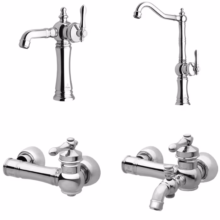 ست4 شیرآلات فاخته مدل بیزانس کروم