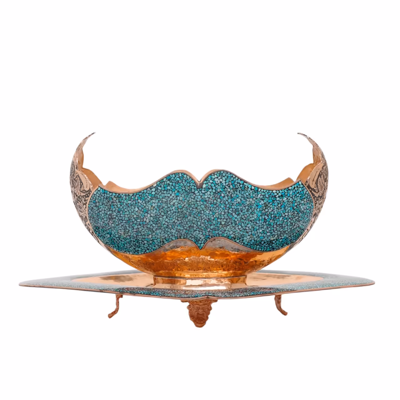 کشکول و بشقاب فیروزه کوبی مدل F236