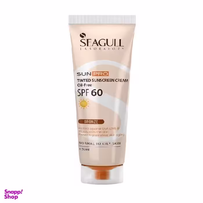 کرم ضد آفتاب سی گل با SPF60 رنگ برنز حجم 50 میلی لیتر