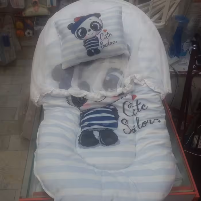 پشه بند نوزاد تشک و بالشت دار خارجی طرح cute sailor
