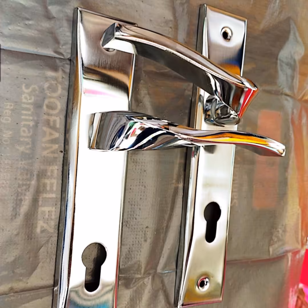 دستگیره درب چوبی و فلزی مدل دسته شکلاتی رنگ کروم