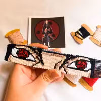 بوکمارک(دستبند دوستی )بافت طرح اوچیها ایتاچی انیمه ناروتو