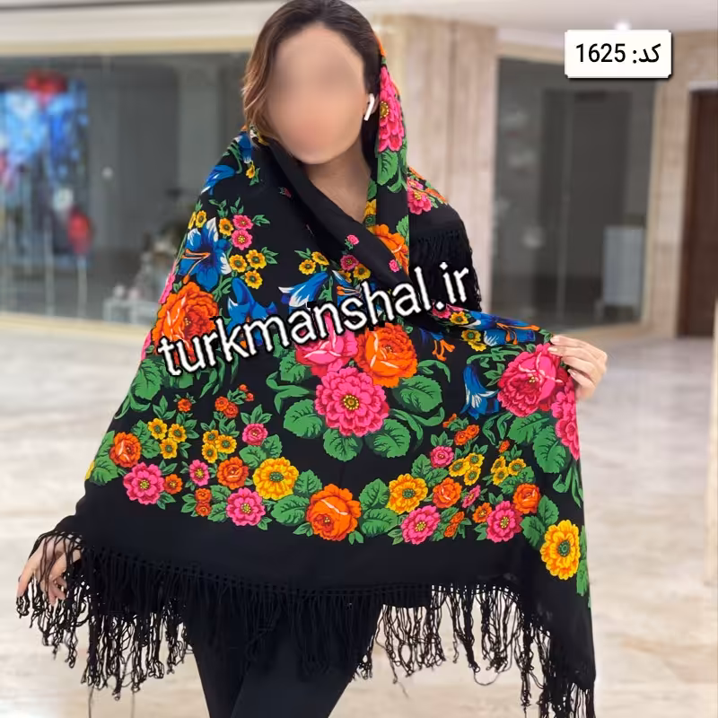 روسری ترکمنی پشمی کد 1625