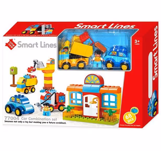 لگو دوپلو اسمونو مدل ماشین بازی 68 تکه smoneo کد 77004