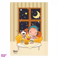 دفتر مدرسه‌ای‌ 40 برگ تک خط وزیری شومیز فانتزی جلد گلاسه الیپون (Elipon) کد 2921217 وزن 300 گرم