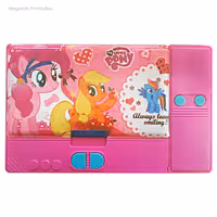 جامدادی کتابی دکمه دار بزرگ طرح دخترانه