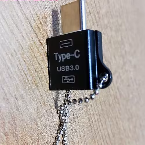 تبدیل فلزی OTG تایپ سی USB3 زنجیردار
