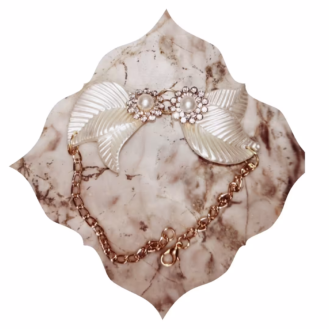 دستبند استیل برگ صدفی