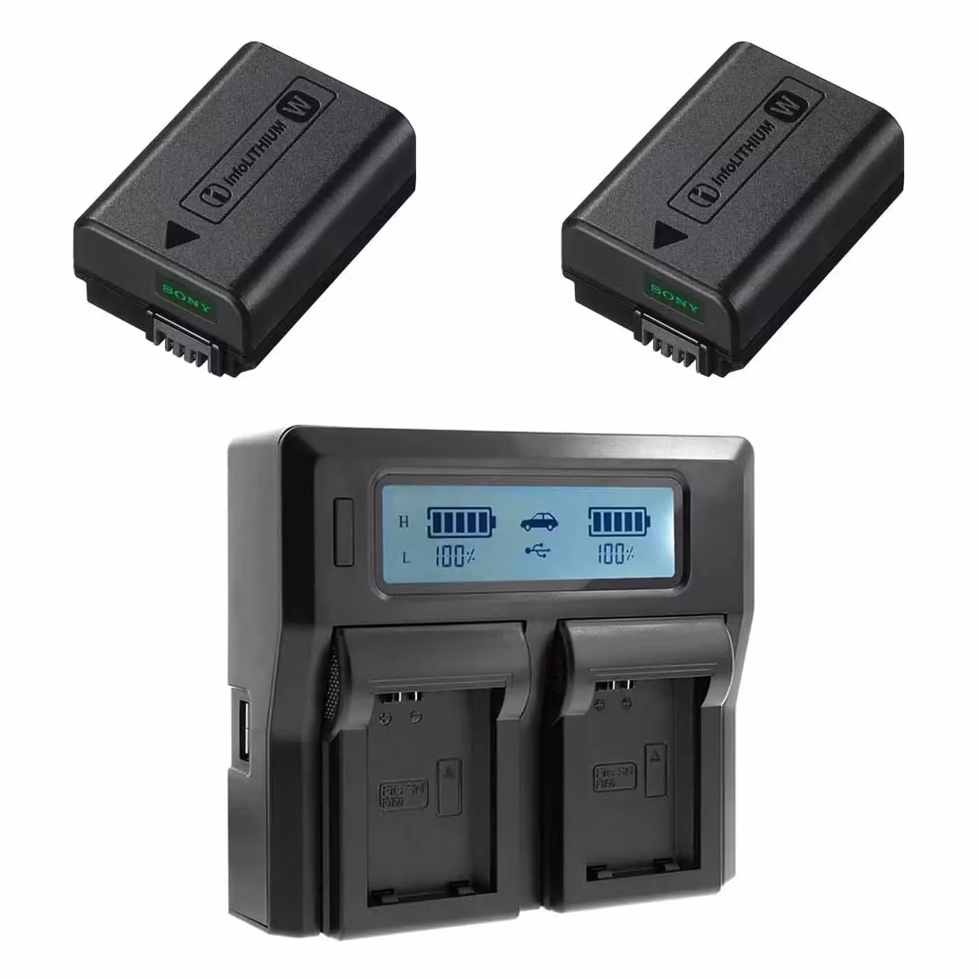 شارژر دوبل Coolcam Dual Charger NP-FW همراه دو باتری NP-FW50 خرید | قیمت - اگزیف