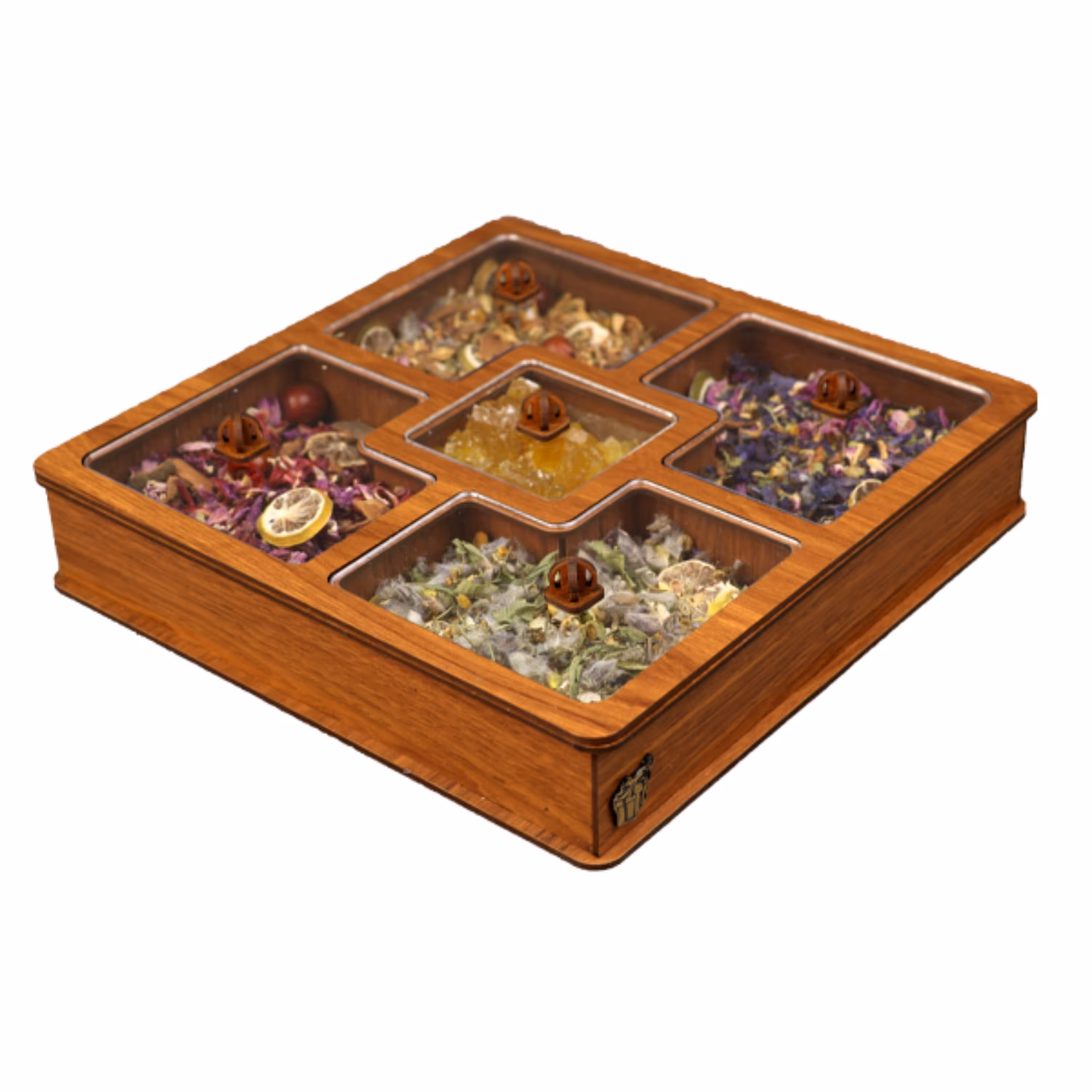 جعبه دمنوش جعبه آجیل چوبی لوکس باکس کد LB27-01