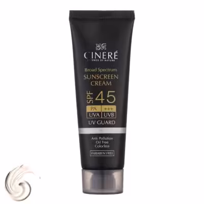 کرم ضد آفتاب آقایان SPF45 سینره، حجم 50 میلیلیتر