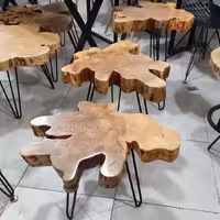 ست سه عددی میز عسلی روستیک توسکا با پایه فلزی