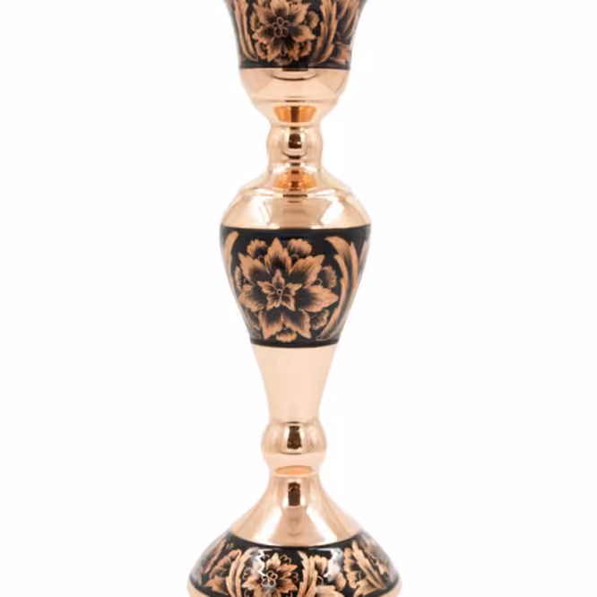 شمعدانی کوچک مس و حکاکی