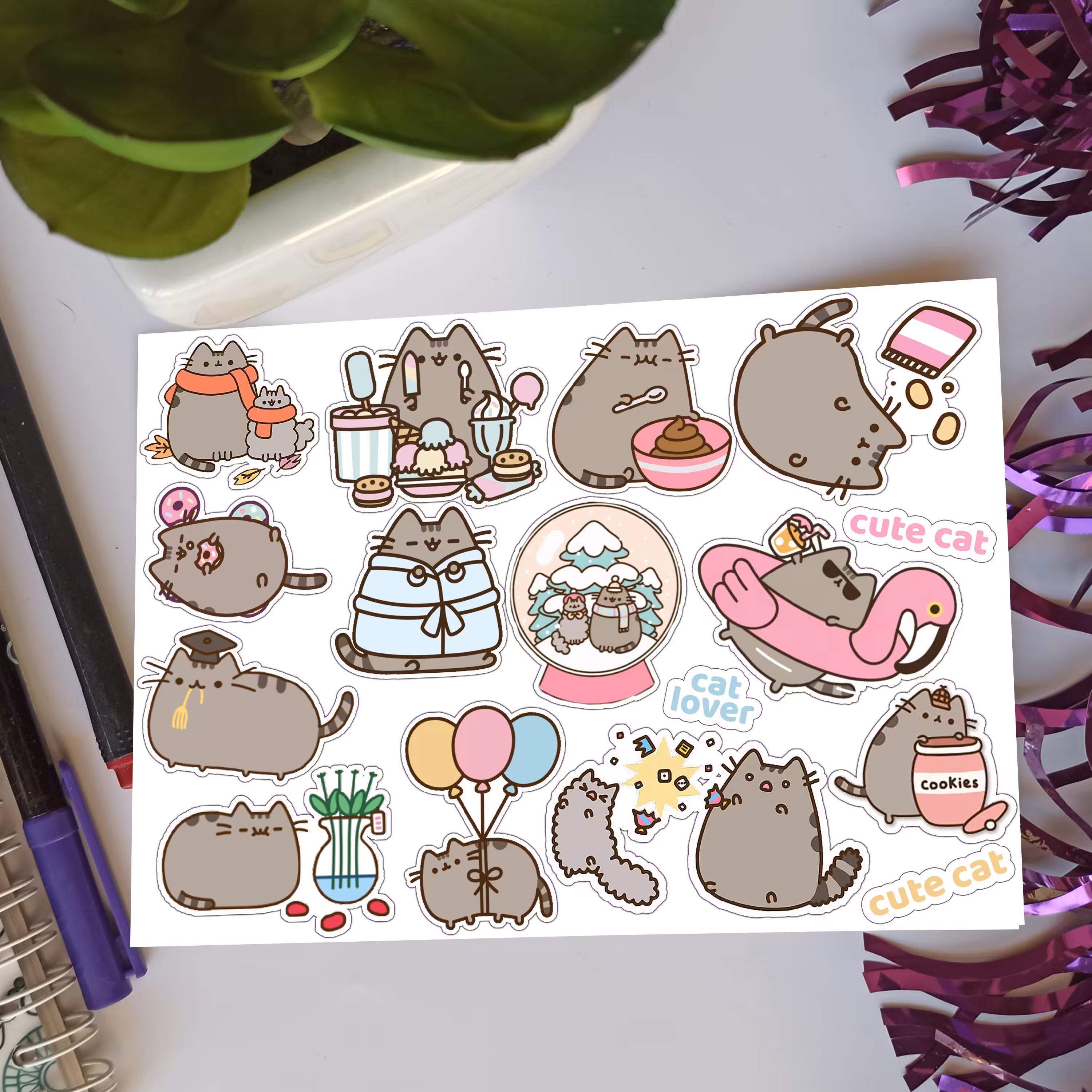 برچسب کیوت گربه کد 002