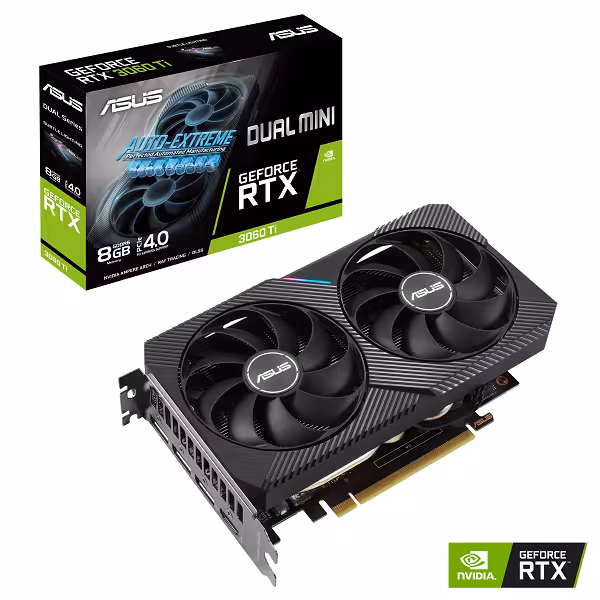 کارت گرافیک  ایسوس  مدل DUAL-RTX3060TI-8G-MINI حافظه 8 گیگابایت