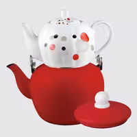 کتری و قوری خمره ای لعابی یونیک کد 7533 (خارجی درجه 1 )