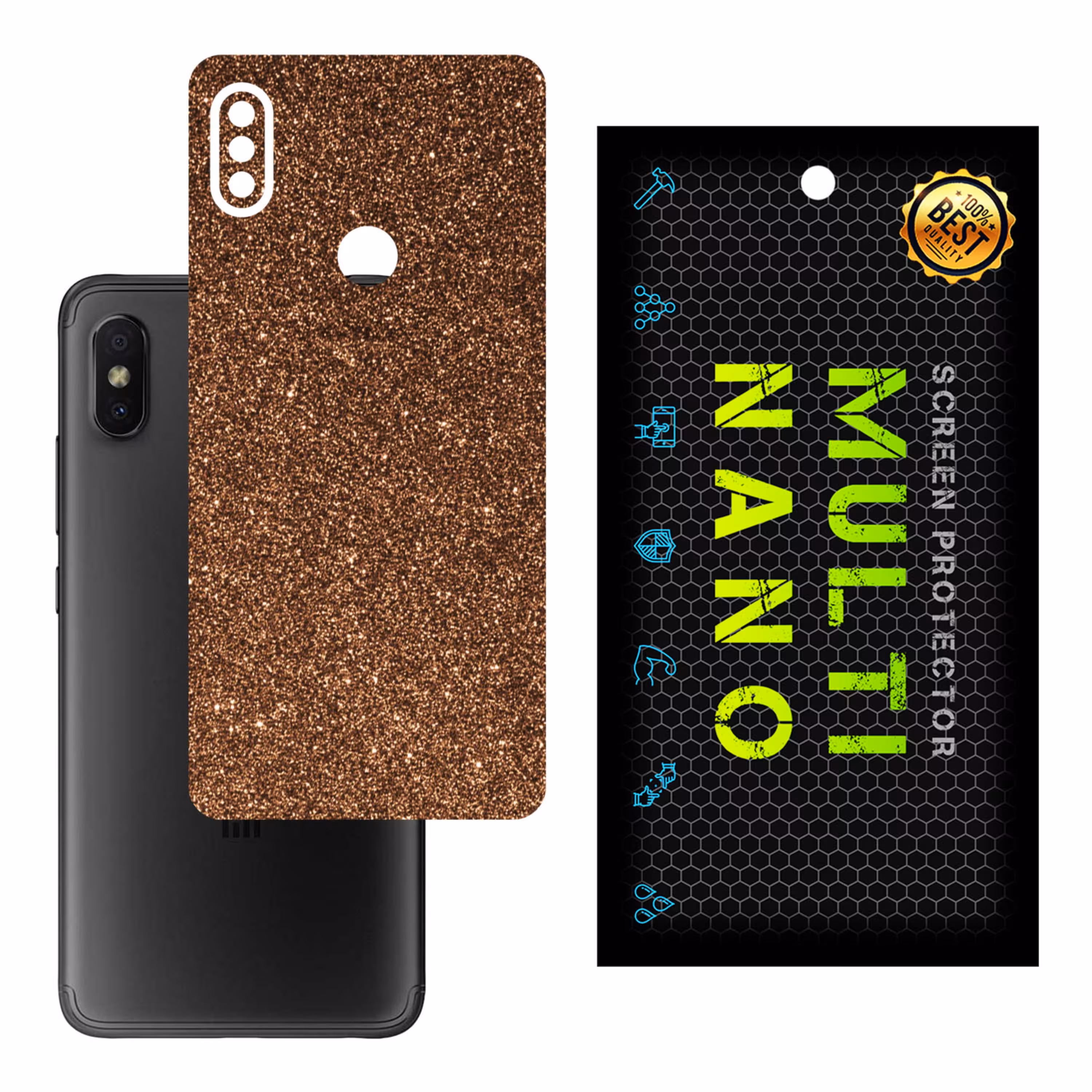برچسب پوششی MultiNano مدل X-G1F-Bronze برای پشت موبایل شیائومی Redmi S2