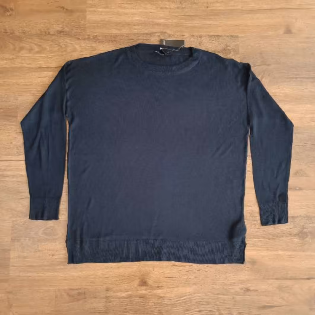 بلوز بافت ظریف سرمه ای سایز 44-46، برند اسمارا 