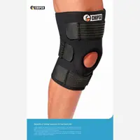 زانوبند ساده بلند نئوپرن CHIPSO (طرح آمریکایی) رنگ مشکی ضد حساسیت فری سایز و سایزبندی KN034