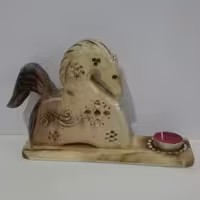 جا شمعی اسب چوبی 