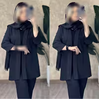 مانتو کتی یقه بلند تی تی