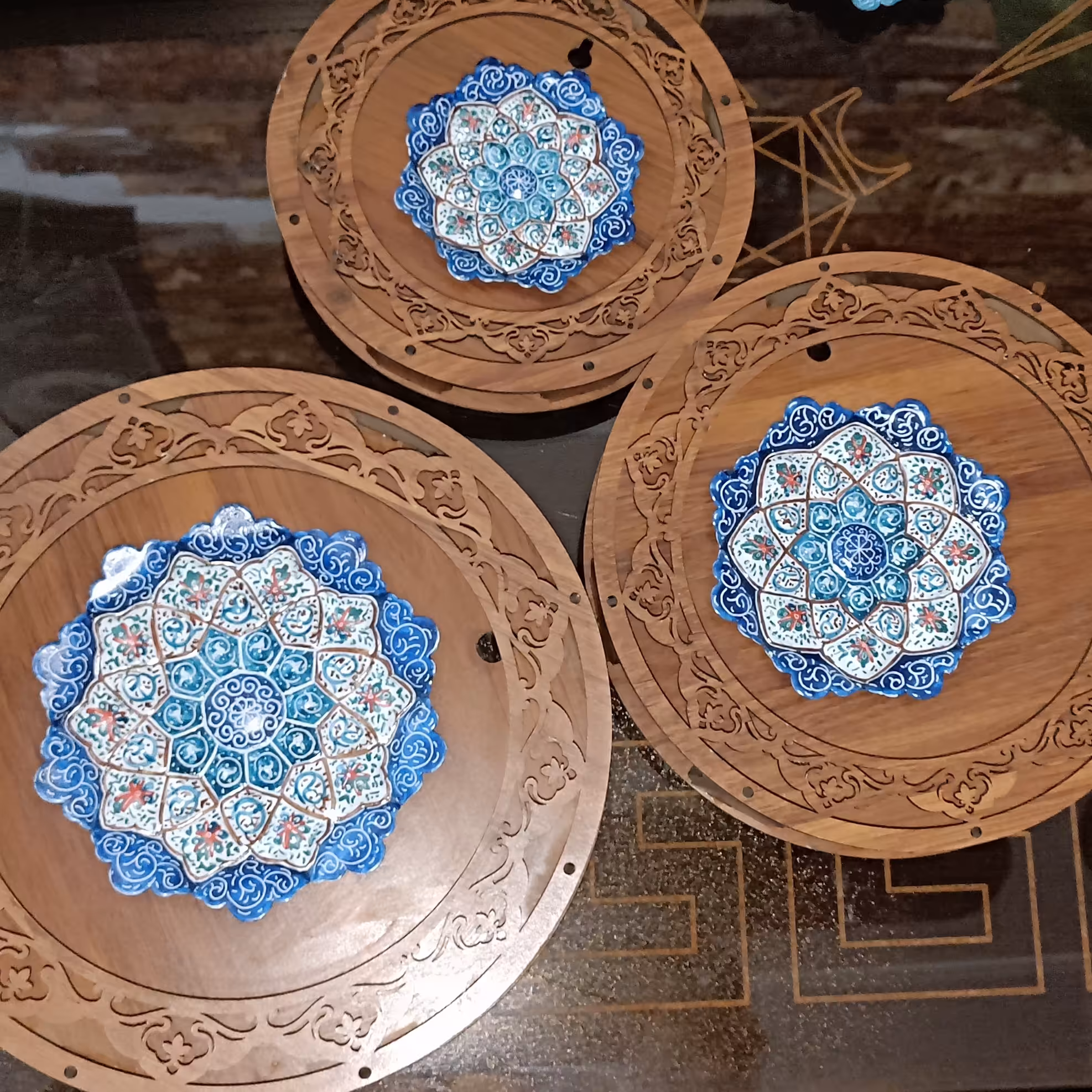 قاب سه تکه میناکاری