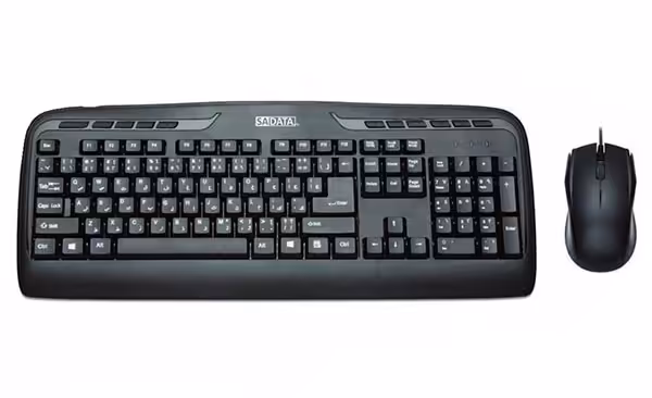 کیبورد و ماوس USB سادیتا مدل SKM-1554SADATA SKM-1554 USB Wired Keyboard And Mouse