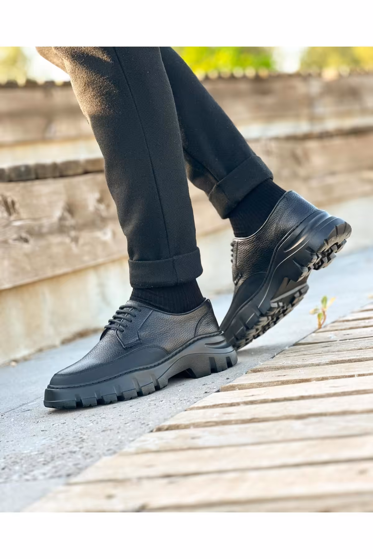 کفش های کژوال مشکی مردانه جریان سیاه 3224 مردهای چرمی واقعی و سفید ByItallanoshoes