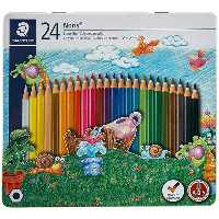 خرید مداد رنگی 24 رنگ استدلر جعبه فلز مدل نوریس کد 145CM24