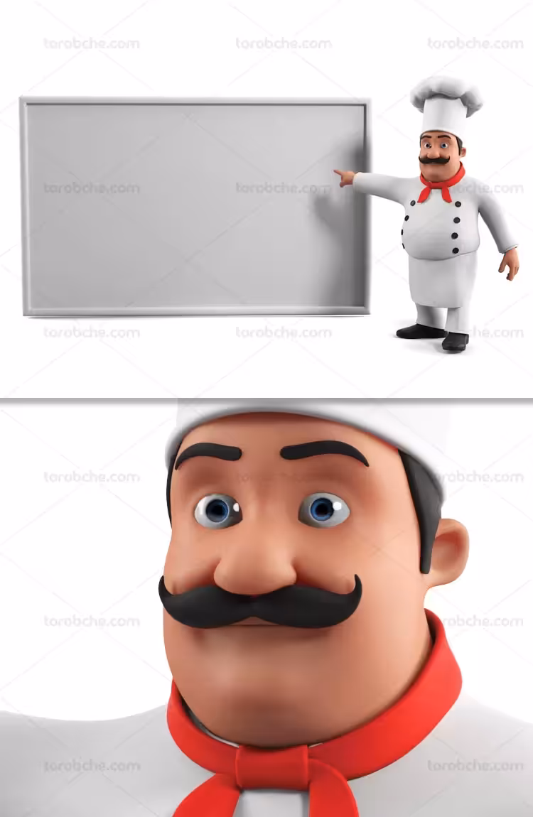عکس با کیفیت کاراکتر سرآشپز | گرافیک با طعم تربچه