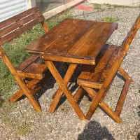 میز و نیمکت پشت دار درجه یک (پس کرایه)