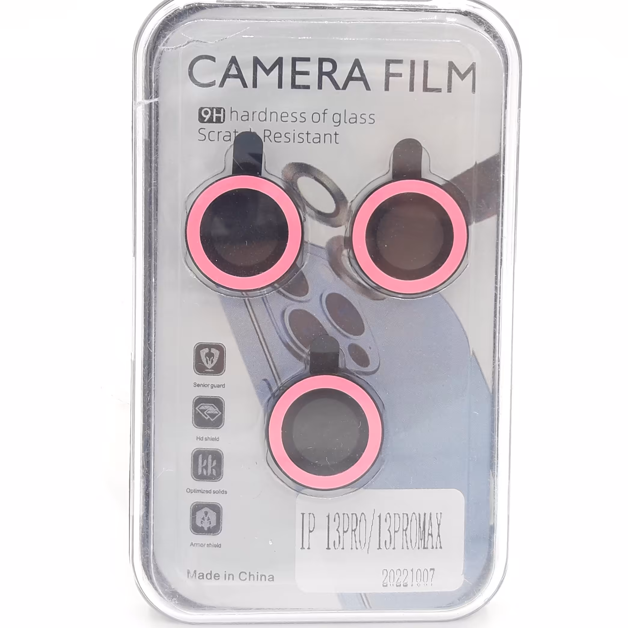 محافظ لنز دوربین شب رنگ آیفون 13پرو و 13پرومکس رنگ صورتی