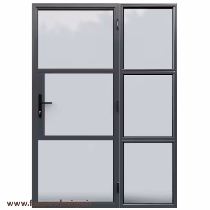 در فلزی شیشه خور یک و نیم لنگه کد 30697