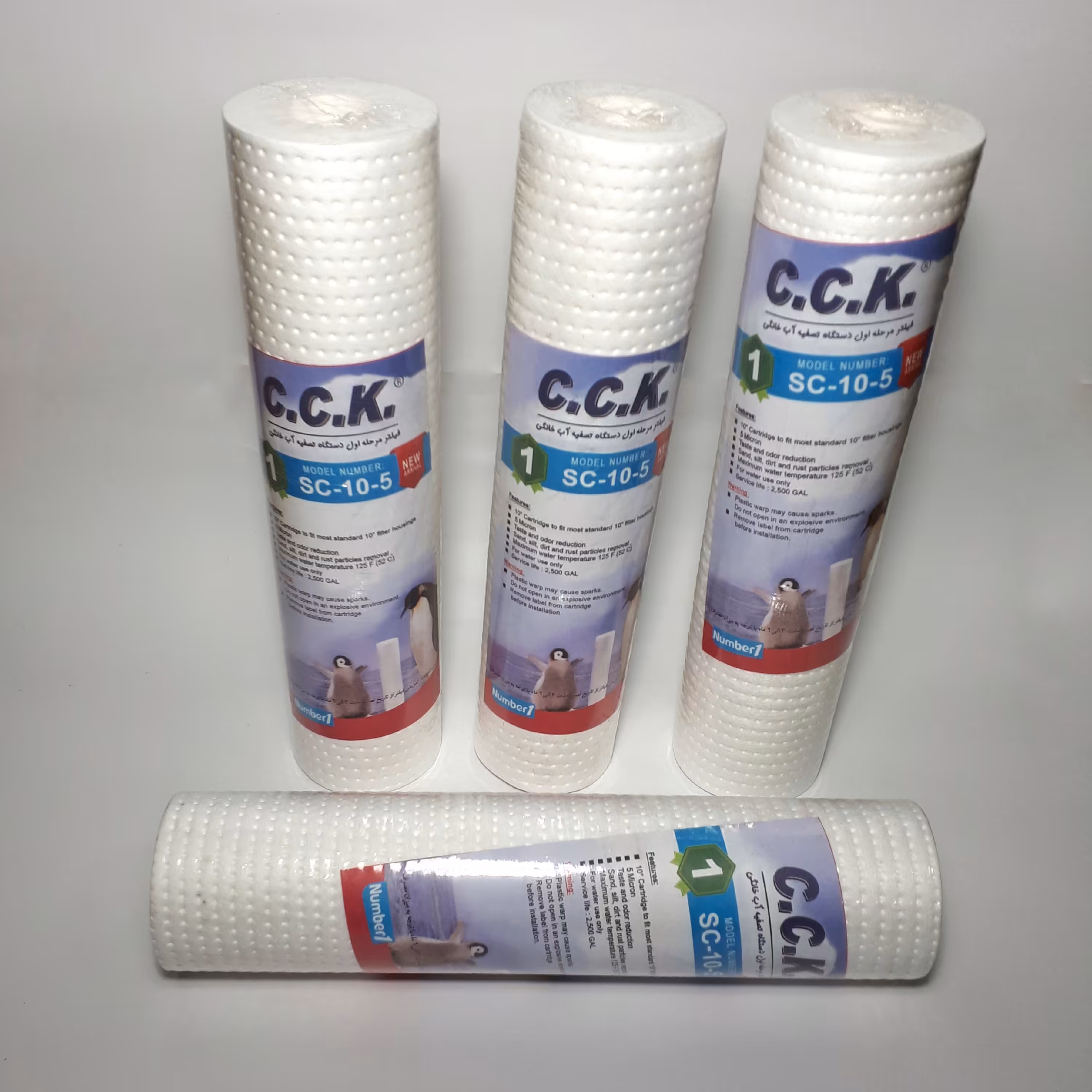 فیلتر الیافی مرحله اول دستگاه تصفیه آب CCK پک4 عددی