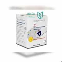 نوار دستگاه تست قند خون بایونیم بسته 25 عددی