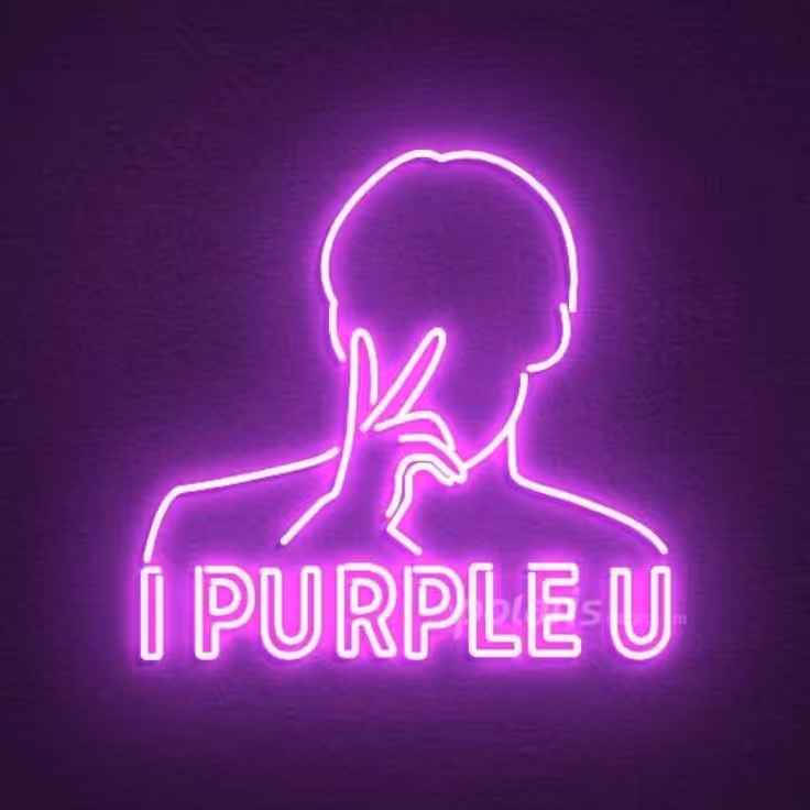 تابلو نئون طرح i purple you 2